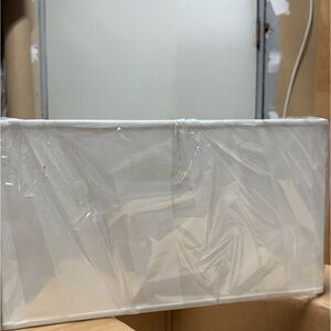 White rectangular lamp shade from Serena and lily